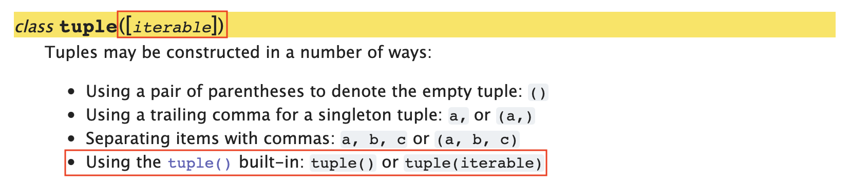 tuple documentation